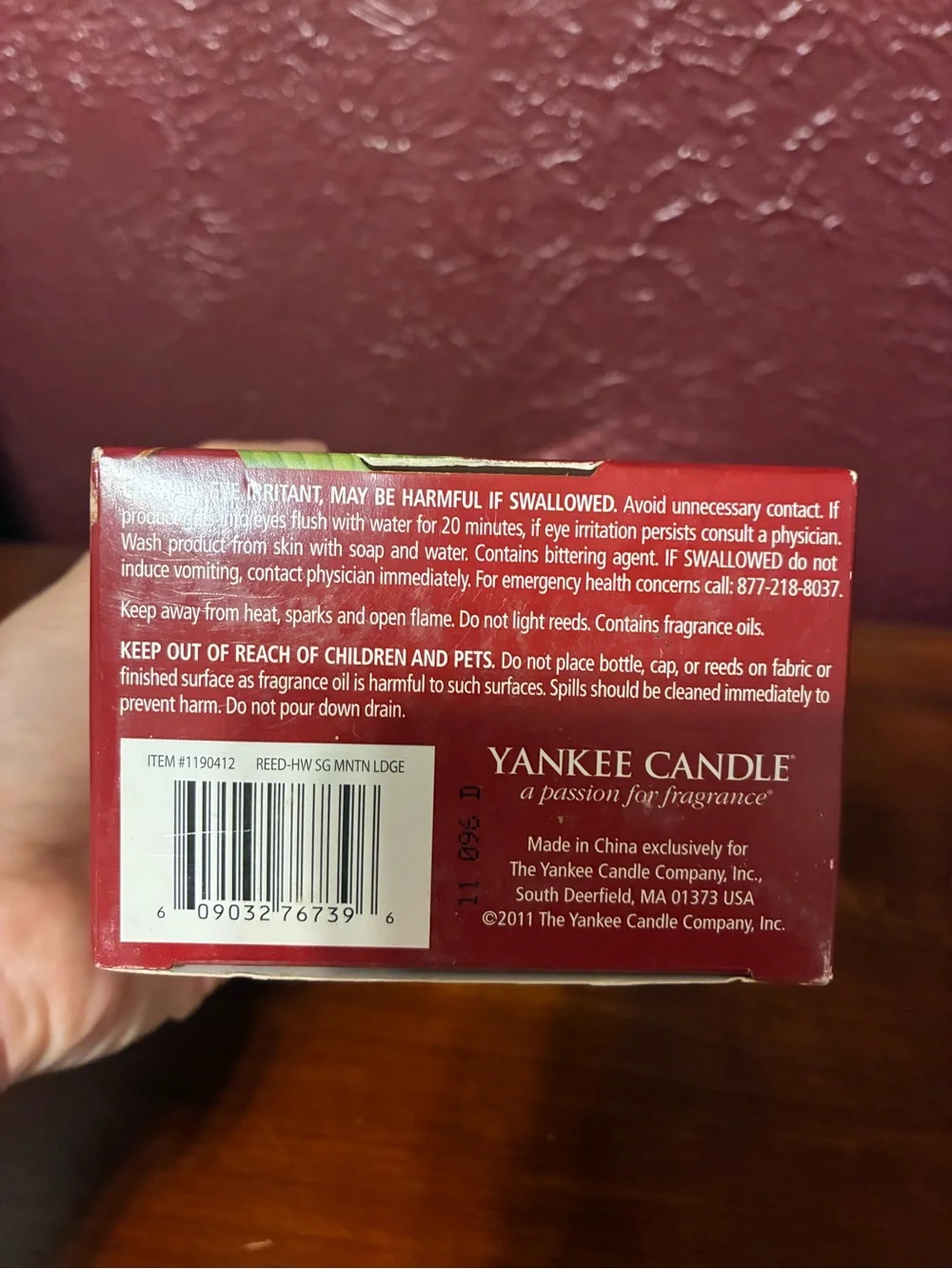 Yankee Candle Reed Diffuser Mountain Lodge scent